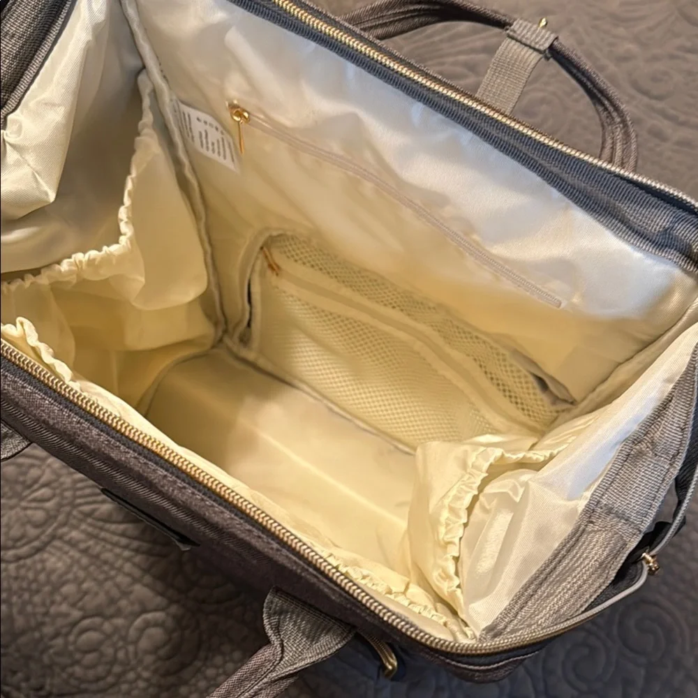 HALOVA Gray Baby Bag with Modern Design and Sturdy Handles